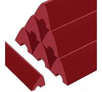 Syhood Lot de 6 pare-chocs en caoutchouc de rechange pour table de billard, coussins en caoutchouc pour rail de billard, accessoires de table de billard, 109 cm (rouge)