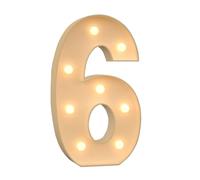 Syibelters Lot de 6 grands chiffres lumineux de 70 cm pour décoration, panneau lumineux en mosaïque à DEL, panneau en mousse prédécoupé pour anniversaire, Nouvel An, anniversaire de mariage