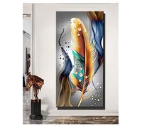 Syiboo Diamond Painting Gouttelettes de plumes,Point de Croix Kit de Broderie Diamant Peinture,DIY 5D Diamant Painting Grand Format 40x100cm(16x40in,Complet Diamant Art Craft Maison Murale Decor Gift