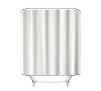 Syiboo Rideau Douche 90x240cm Blanc Rideau de Douche Anti-moisissure,Grand Rideaux Extérieur Imperméable,Tissu Polyester,Antibactérien,Lavable en Machine,3D Salle de Bain Rideau Décor