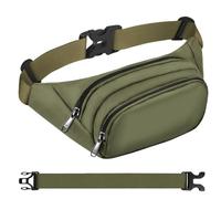 Syican Grand sac banane pour homme et femme avec 3 poches zippées, cadeau pour le sport, les voyages, l'entraînement, sac à bandoulière décontracté mains libres pour iPad Max 7,9" et téléphone de