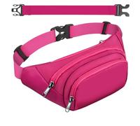 Syican Grand sac banane pour homme et femme avec 3 poches zippées, cadeau pour le sport, les voyages, l'entraînement, sac à bandoulière décontracté mains libres pour iPad Max 7,9" et téléphone de