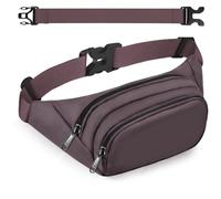 Syican Grand sac banane pour homme et femme avec 3 poches zippées, cadeau pour le sport, les voyages, l'entraînement, sac à bandoulière décontracté mains libres pour iPad Max 7,9" et téléphone de