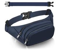 Syican Grand sac banane pour homme et femme avec 3 poches zippées, cadeau pour le sport, les voyages, l'entraînement, sac à bandoulière décontracté mains libres pour iPad Max 7,9" et téléphone de