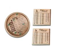 SYITNSTE Farkle Plateau à dés classique en bois avec tampons de score, idéal pour les jeux de société, ensemble portable pour les réunions de famille et les divertissements de voyage (plateau à dés +