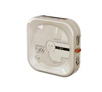 Syitren R400 Lecteur CD vintage avec Bluetooth, lecteurs CD portables rétro, sans haut-parleurs, batterie rechargeable, étui de protection amovible, cadeau de festival, blanc