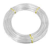 SyiXute 1 Rouleau Fil Aluminium 1,5 mm x 50 m,Fil D'artisanat en Aluminium,Fil de Fer Souple,Fil de Sculpture pour Bijoux,Liaison,Modelage,Fabrication de Bijoux,Travaux Manuels