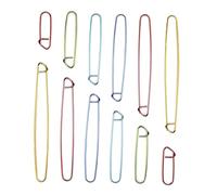 SyiXute 12 Pcs Arrête Mailles à Tricoter,6 Tailles Aluminium Aiguilles à Tricoter Crochet,Epingles à Nourrice Métal Coloré pour Artisanat à Tricoter Bricolage,Couleur Aléatoire