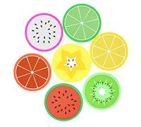 SyiXute 14 Pièces sous-Verres en Silicone,Créatifs Antidérapant Fruit Dessous de Verre,Rond Boisson Dessous de Verre pour la Maison,Le Bureau,Le Bar et Le Restaurant