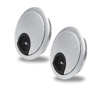 SyiXute 2 Pièces Couvercle de Trou de Câble,Passage de Cable Bureau 60 mm,Passe Câbles Rond,Trou de Câble en Alliage de Zinc pour Organiser Les Câbles de Bureau - Argent