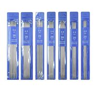 SyiXute 35PCS Aiguilles à Tricoter,20cm de long Métal Ensemble d'aiguilles droites,7 Tailles 2,0mm à 5,0mm inoxydable Aiguilles à Tricoter à Double Pointe pour Chapeau Chaussette Projet De Tissage