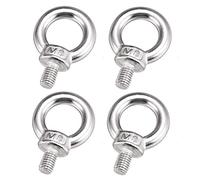 SyiXute 4 Pièces Boulons à Oeil,M8 x 13 mm Bague de Levage en Acier Inoxydable 304,Filetage Mâle Anneau pour Levage de Vie et Divers Equipements de Levage D'ingénierie, argent