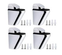 SyiXute 4 Pièces Support de Tablette en Verre,Supports D'étagère Réglables,Alliage de Zinc Supports Mural D'étagère en Verre pour Étagères en Bois/Verre D'une Épaisseur de 3 à 20 mm