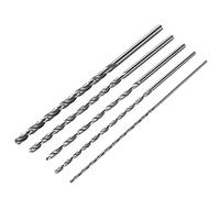 SyiXute 5 Pcs Foret Hélicoïdal à Queue Droite Extra Long,Mèches Hélicoïdales en Acier à Haute Vitesse,Diamètres de 2-5 mm,Longueur de 150 mm pour le Perçage du Bois Outils de Perçage