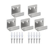 SyiXute 5 Pièces Crochets de Carreaux,Crochets en Acier Inoxydable pour le Montage Mural de Carreaux de Céramique,Crochets Robustes avec Vis pour Bain Cuisine Garage Porte (Argent)