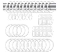 SyiXute 50 Pièces Anneaux de Rideaux en Métal,30 mm Diamètre Intérieur pour Tringles à Rideaux