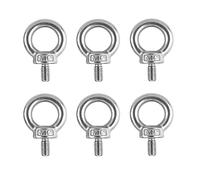 SyiXute 6 Pièces Boulons à Oeil,M6 x 12 mm Bague de Levage en Acier Inoxydable 304,Filetage Mâle Anneau pour Levage de Vie et Divers Equipements de Levage D'ingénierie