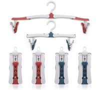 SyiXute 6 Pièces Cintre Pliable,Cintres Pliables de Voyage avec Clip,Cintres de Voyage Portables Pliables,Cintre Pliant en Plastique,Rotatifs à 360 Degrés,Adaptés aux Voyages en Famille,au Camping