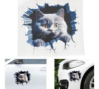 Syiyunran Autocollants Voiture Funny Cartoon - 1 pièces de Chat Autocollant Voiture Vinyle pour Salle de Bain Salle de séjour pour et Moto en Une Ligne à la Demande Ils sont excellents