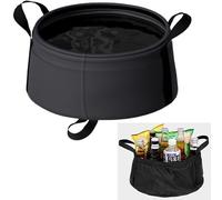 syiyunran Bassine Pliable Camping Bol De D'évier - 1 Pièce, Noir, Lavage Seau Retractable Bassin Corbeille a Linge Pliable, pour les Cuisines En Plein Air Un Pratique et D'activités