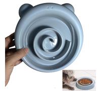 Syiyunran Gamelle Anti Glouton Chat Chien - Interactif Prolonge Le Temps d'alimentation Lente avec Base AntidéRapante Favorise Une Alimentation Saine pour Petits Animaux Compagnie Moyens Grands, Bleu