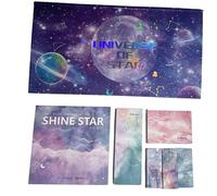 Syiyunran Notes Autocollantes Onglets Index Feuillets - Bande Adhésive Autocollants style planète Avec 6 Formats, Texte facile à écrire, repositionnables, Pour fournitures de bureau, maison, Apprendre