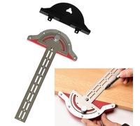 syiyunran Outil De TraçAge Pour Charpentier - Argent 1 Marquage PréCision En Un Seul Biseau Ajustable Polyvalent Charpentier, éQuerre Equerre Menuisier Trusquin Tools