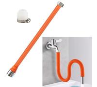 Syiyunran Prolongateur Robinet Rallonge Tuyau Prolunga Rubinetto - Orange, 1 Pièce, 30 CM, Pivotante à 360° Outlet Extender Réglable, Convient Cuisine, Comptoir Bar, les Toilettes, Lavabo Salle Bain