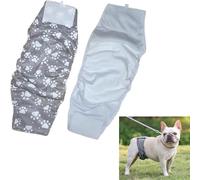 Syiyunran Réutilisables Culottes Chien Mâle - 2 Pcs Couches De Abdominales Lavables avec Flexible, Haute Absorption avec Protection Contre Les Fuites pour L'Incontinence chez Chien Chiots Et Chats