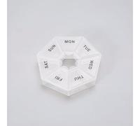SYJYM Boîte à médicaments hebdomadaire portable en silicone 7 compartiments 7 jours en plastique