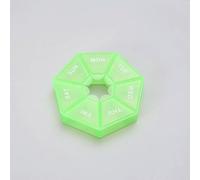 SYJYM Boîte à médicaments hebdomadaire portable en silicone 7 compartiments 7 jours en plastique