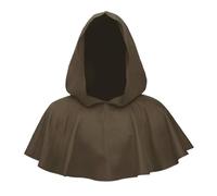 SYJYM Cape à capuche médiévale pour cosplay, magicien, frère, prêtre pour adultes, unisexe, capes de fête d'Halloween