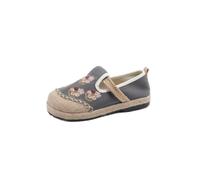 SYJYM Chaussures de printemps décontractées littéraires pour femme à talon plat simple paresseux décontracté bouche peu profonde coton lin brodé pour femme, 07, 37.5 EU