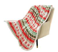 SYJYM Couverture d'hiver de Noël à motif uni en flanelle douce et chaude multifonction universelle grande taille