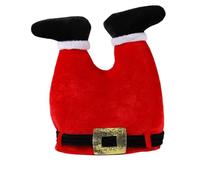 SYJYM Décorations de Noël Créatives Drôles Rouge Pantalon Jambe Enfant Adulte Clown Elfe Chapeau Fête
