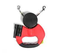 SYJYM Double laisse rétractable automatique pour chien avec harnais de voyage pour animal de compagnie Équipement de voyage facile en un clic Design anti-enchevêtrement