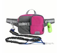 SYJYM Laisse rétractable pour chien avec sac de taille spacieux offrant une traction sécurisée, plusieurs poches de rangement sans effort pour les aventures en plein air