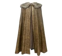 SYJYM Longue cape médiévale en cuir synthétique du Moyen-Âge Chevalier Groupe Soldat Poncho Cosplay