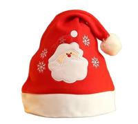 SYJYM Lot de 4 décorations de Noël Père Noël cerf bonhomme de neige adulte enfant chapeau vacances fête lettres brossées