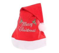 SYJYM Lot de 4 décorations de Noël Père Noël cerf bonhomme de neige adulte enfant chapeau vacances fête lettres brossées
