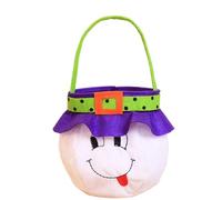 SYJYM Mini seau à bonbons d'Halloween avec motif sorcière, citrouille, fantôme, pour fête d'enfants
