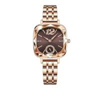 SYJYM Montre à quartz carrée pour femme avec strass et cadran miroir à multiples facettes, -