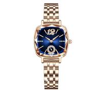 SYJYM Montre à quartz carrée pour femme avec strass et cadran miroir à multiples facettes, AA