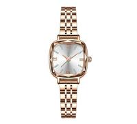 SYJYM Montre à quartz carrée pour femme avec strass et cadran miroir à multiples facettes, Dd