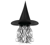 SYJYM Perruque de sorcière en EVA pour Halloween, fête des morts, carnaval, bal masqué