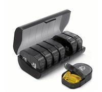 SYJYM Pilulier hebdomadaire 2 fois par jour AM PM Box 7 jours avec une grande ouverture sur un côté pour un remplissage facile