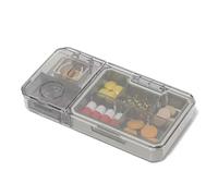 SYJYM Pilulier multifonction 3 en 1 avec boîte de rangement invisible, organisateur de médicaments portable