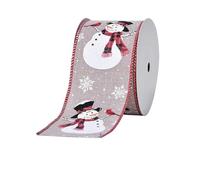 SYJYM Rubans de Noël à bords métalliques larges à pois pour bricolage, couronne de Noël, nœuds et travaux manuels