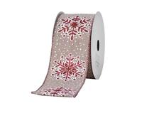 SYJYM Rubans de Noël à bords métalliques larges à pois pour bricolage, couronne de Noël, nœuds et travaux manuels