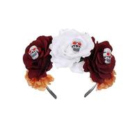 SYJYM Serre-tête Fée Halloween Jour des Morts Fleur Rose Couronne Effrayante Crâne Festival Bandeau Mexicain